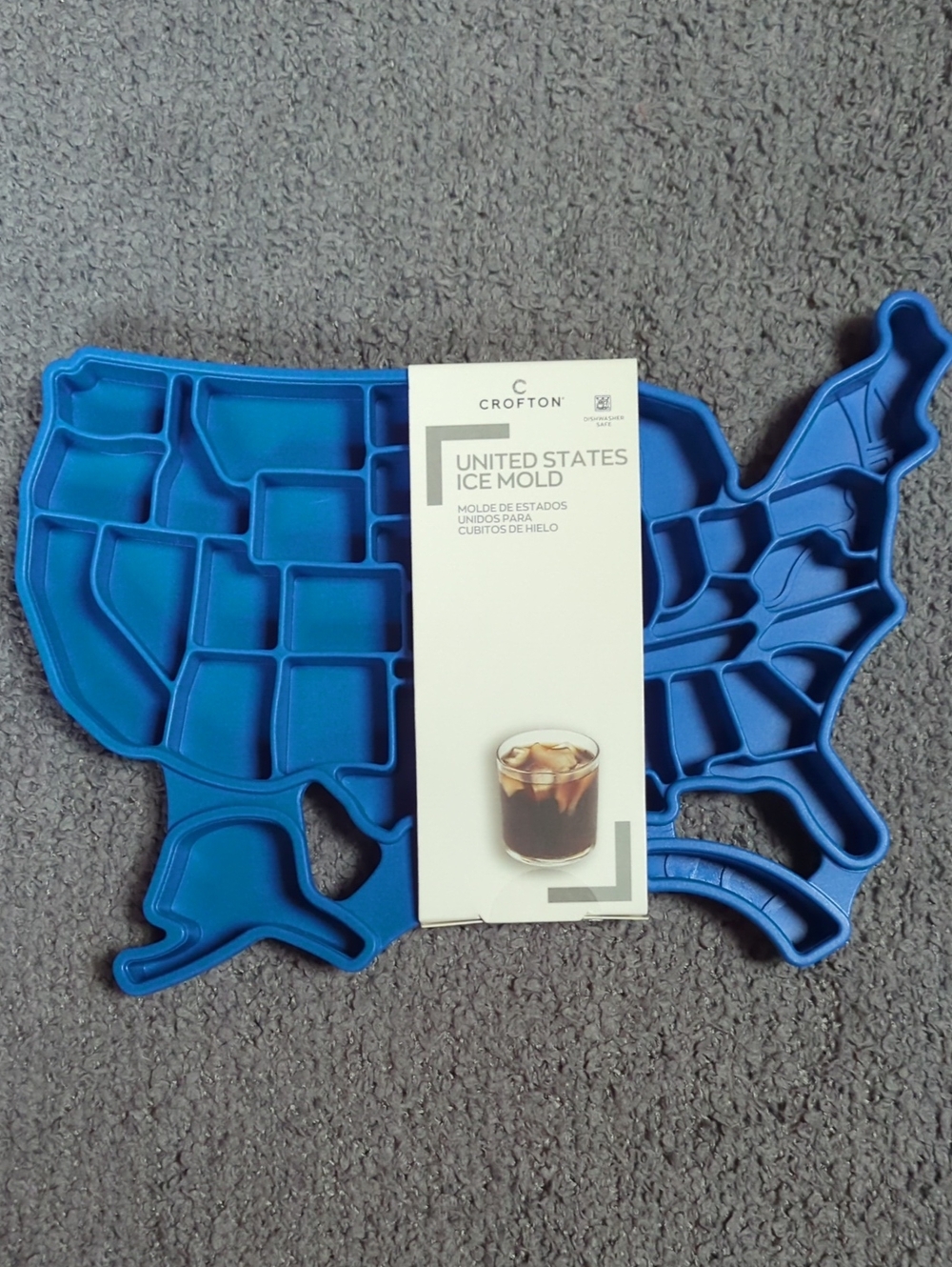 Crofton United States Map Ice Mold - Blue